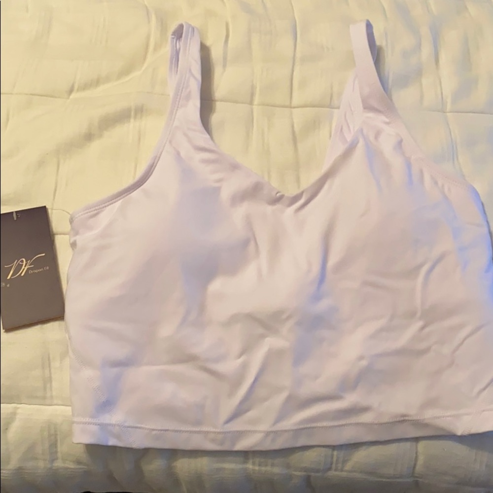 Dragon Fit White Workout Crop Tank Top